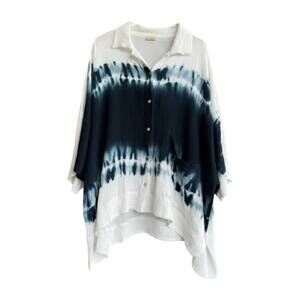 NEW GILDA MIDANI women's oversized river shirt in deep dive